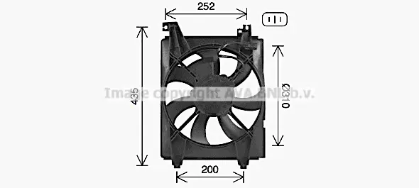 вентилатор, охлаждане на двигателя AVA QUALITY COOLING 