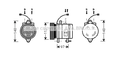 компресор, климатизация AVA QUALITY COOLING 