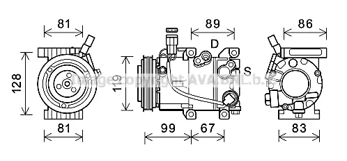 компресор, климатизация AVA QUALITY COOLING 