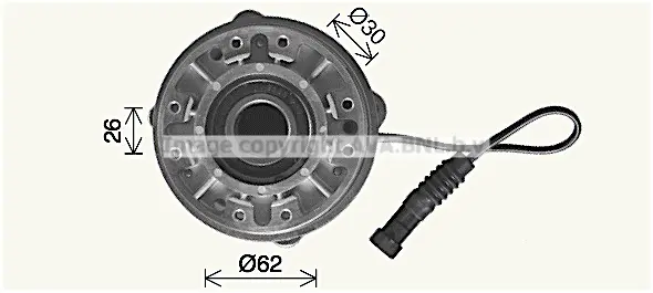 съединител, вентилатор на радиатора AVA QUALITY COOLING 