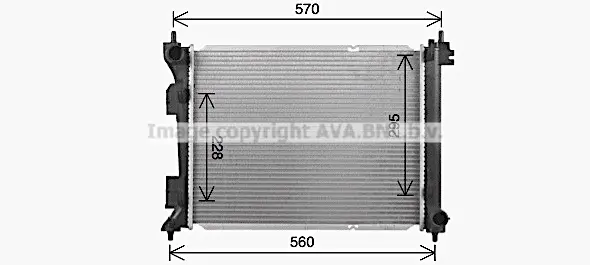 радиатор, охлаждане на двигателя AVA QUALITY COOLING 