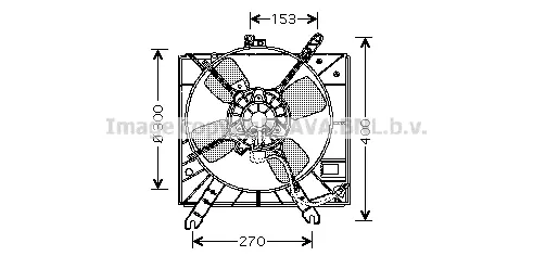 вентилатор, охлаждане на двигателя AVA QUALITY COOLING 