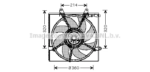 вентилатор, охлаждане на двигателя AVA QUALITY COOLING 