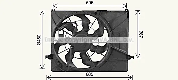 вентилатор, охлаждане на двигателя AVA QUALITY COOLING 