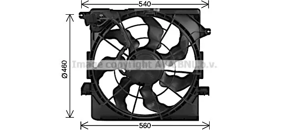 вентилатор, охлаждане на двигателя AVA QUALITY COOLING 