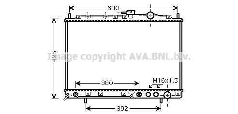 радиатор, охлаждане на двигателя AVA QUALITY COOLING 