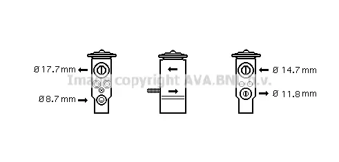 Клапани за MERCEDES-BENZ SPRINTER 4-t кутия (904) 414 NGT MS1111 AVA QUALITY COOLING 