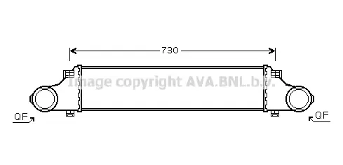 интеркулер (охладител за въздуха на турбината) AVA QUALITY COOLING 