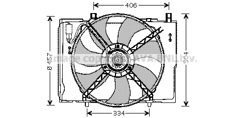 вентилатор, охлаждане на двигателя AVA QUALITY COOLING 