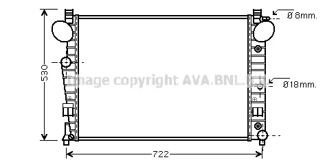 радиатор, охлаждане на двигателя AVA QUALITY COOLING 