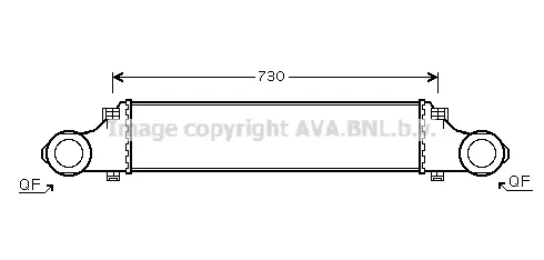 интеркулер (охладител за въздуха на турбината) AVA QUALITY COOLING 