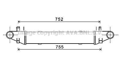 интеркулер (охладител за въздуха на турбината) AVA QUALITY COOLING 