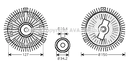 Съединител, вентилатор на радиатора AVA QUALITY COOLING