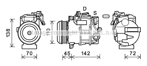 компресор, климатизация AVA QUALITY COOLING 