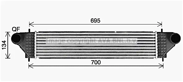 интеркулер (охладител за въздуха на турбината) AVA QUALITY COOLING 
