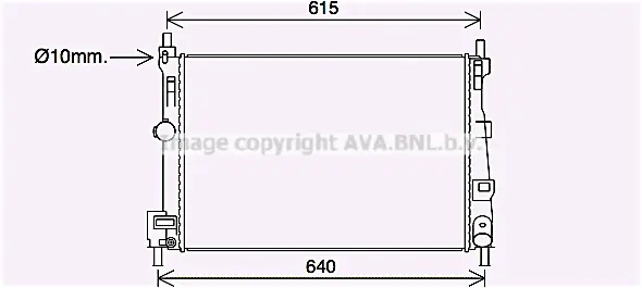 радиатор, охлаждане на двигателя AVA QUALITY COOLING 