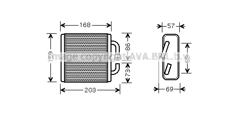 топлообменник, отопление на вътрешното пространство AVA QUALITY COOLING 