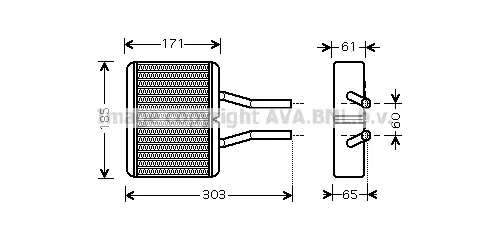 топлообменник, отопление на вътрешното пространство AVA QUALITY COOLING 