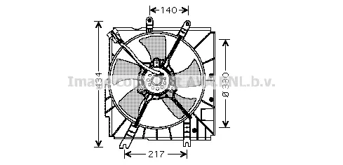 вентилатор, охлаждане на двигателя AVA QUALITY COOLING 