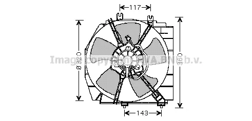 вентилатор, охлаждане на двигателя AVA QUALITY COOLING 