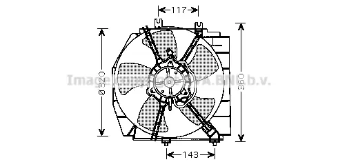 вентилатор, охлаждане на двигателя AVA QUALITY COOLING 
