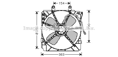 вентилатор, охлаждане на двигателя AVA QUALITY COOLING 