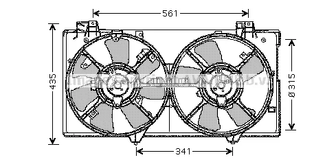 вентилатор, охлаждане на двигателя AVA QUALITY COOLING 