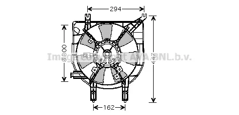 вентилатор, охлаждане на двигателя AVA QUALITY COOLING 