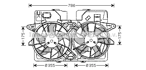 вентилатор, охлаждане на двигателя AVA QUALITY COOLING 