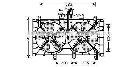 вентилатор, охлаждане на двигателя AVA QUALITY COOLING 