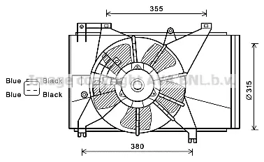 вентилатор, охлаждане на двигателя AVA QUALITY COOLING 