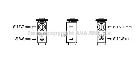 разширителен клапан, климатизация AVA QUALITY COOLING 