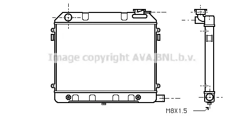 радиатор, охлаждане на двигателя AVA QUALITY COOLING 