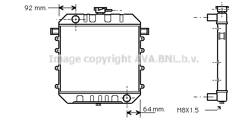 радиатор, охлаждане на двигателя AVA QUALITY COOLING 