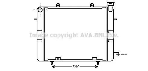 радиатор, охлаждане на двигателя AVA QUALITY COOLING 