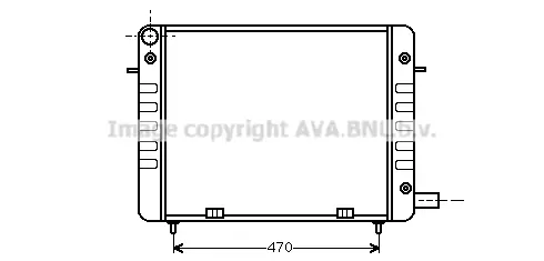 радиатор, охлаждане на двигателя AVA QUALITY COOLING 
