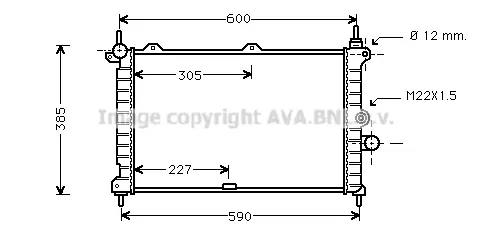 радиатор, охлаждане на двигателя AVA QUALITY COOLING 