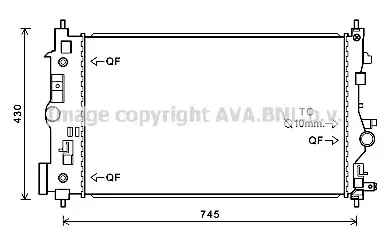 Радиатор, охлаждане на двигателя AVA QUALITY COOLING