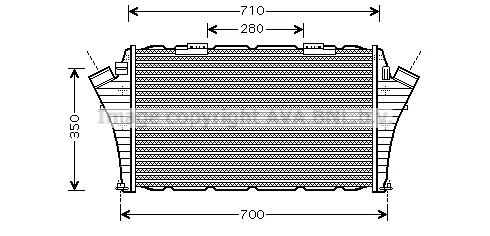 интеркулер (охладител за въздуха на турбината) AVA QUALITY COOLING 