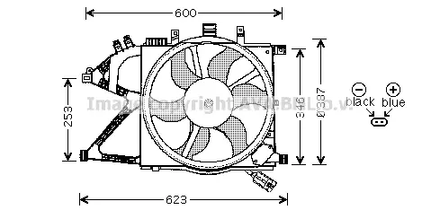 вентилатор, охлаждане на двигателя AVA QUALITY COOLING 