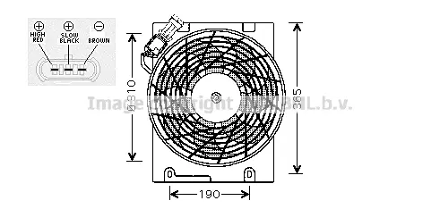Вентилатор, охлаждане на двигателя AVA QUALITY COOLING