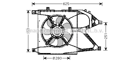 вентилатор, охлаждане на двигателя AVA QUALITY COOLING 