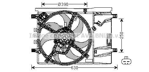 вентилатор, охлаждане на двигателя AVA QUALITY COOLING 