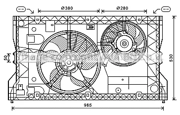 вентилатор, охлаждане на двигателя AVA QUALITY COOLING 