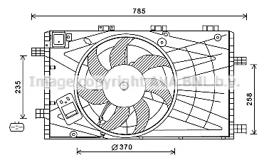 вентилатор, охлаждане на двигателя AVA QUALITY COOLING 