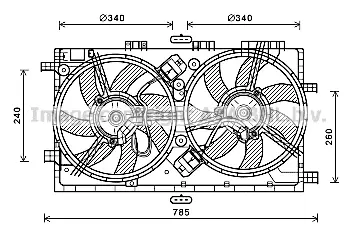 вентилатор, охлаждане на двигателя AVA QUALITY COOLING 