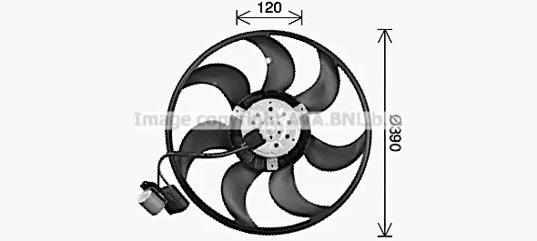 вентилатор, охлаждане на двигателя AVA QUALITY COOLING 