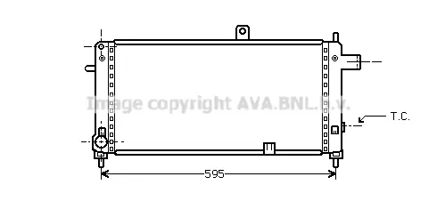 радиатор, охлаждане на двигателя AVA QUALITY COOLING 