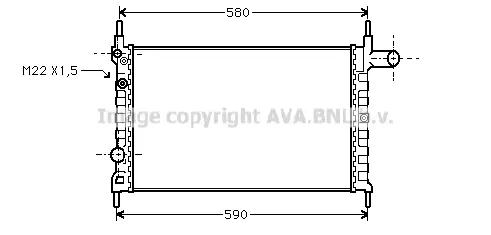 радиатор, охлаждане на двигателя AVA QUALITY COOLING 