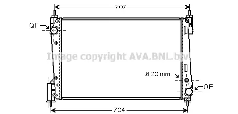 радиатор, охлаждане на двигателя AVA QUALITY COOLING 